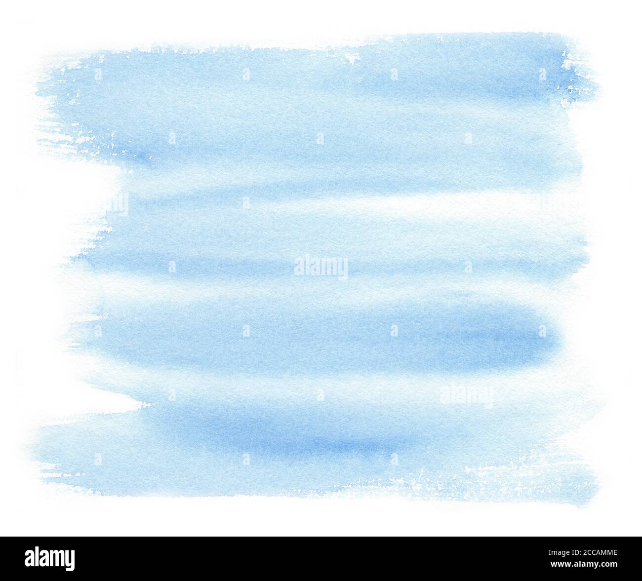 Bandes d'aquarelles bleues isolées sur papier blanc texturé. Illustration pour la couverture de conception, étiquette. Illustration de mariage Banque D'Images