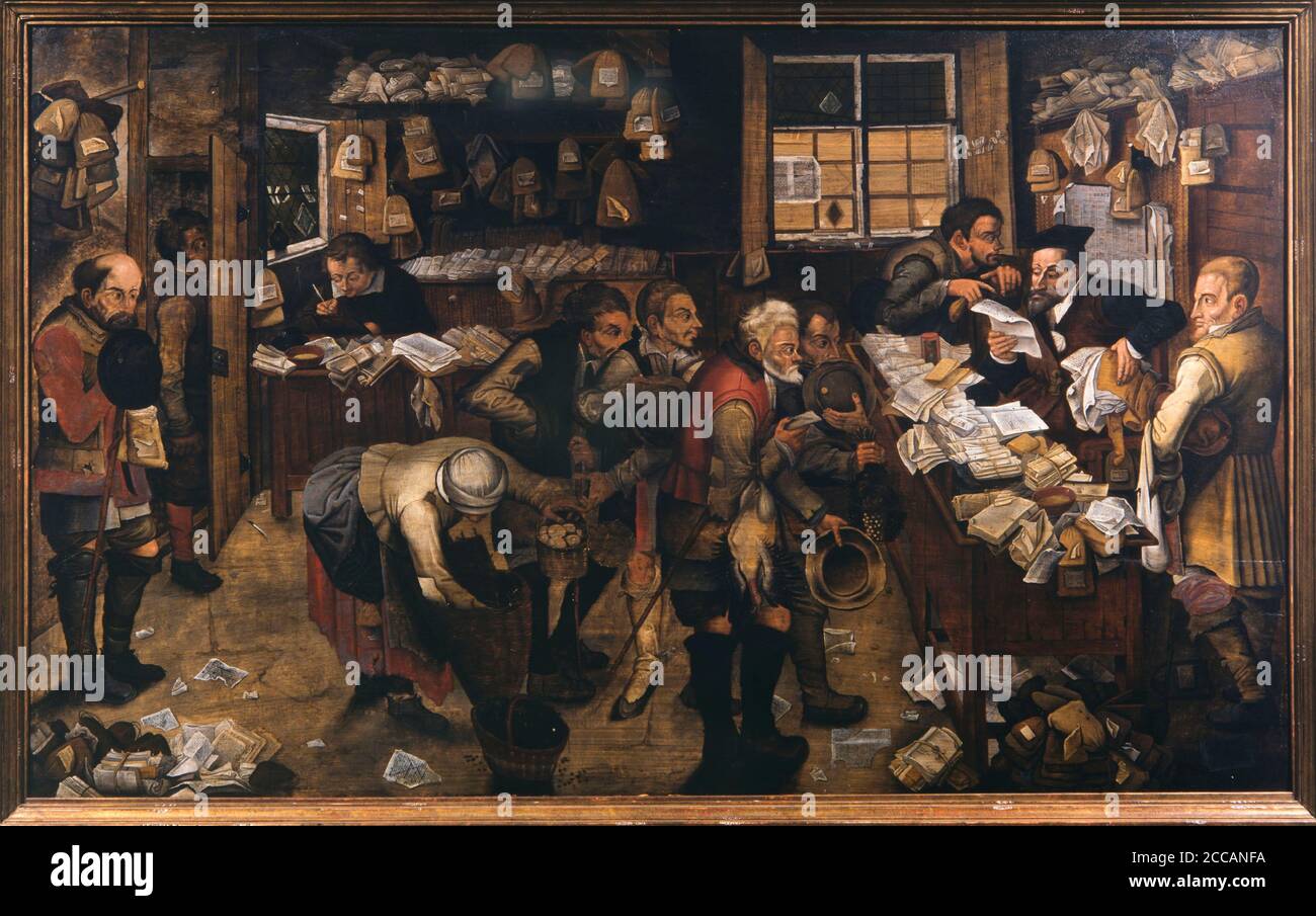 L'avocat du village. Musée: Musée voor Schone Kunsten, Gand. AUTEUR: PIETER BRUEGHEL LE PLUS JEUNE. Banque D'Images