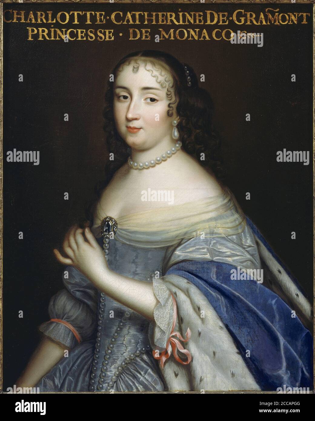 Catherine Charlotte de Gramont (1638-1678), Princesse de Monaco et Duchesse de Valentinois. Musée : Musée de l'Histoire de France, Château de Versailles. Auteur: ANONYME. Banque D'Images