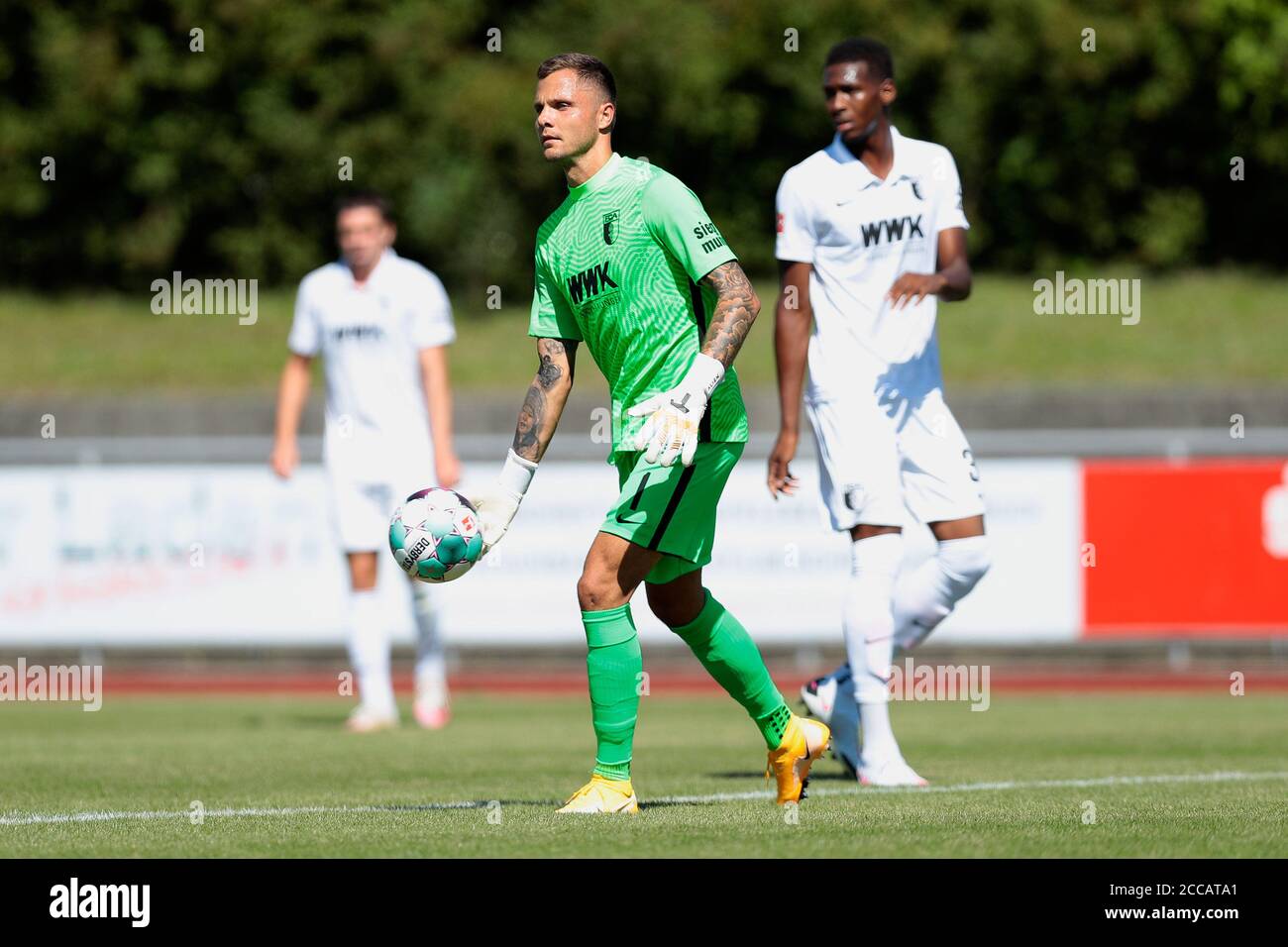 Mindelheim, Allemagne. 20 août 2020. Firo: 20.08.2020, football, match d'essai, saison 2020/2021, FC Augsburg - Turkgucu Munchen Rafal Gikiewicz, FC Augsburg, Augsburg, FCA, figurine entière, | usage dans le monde crédit: dpa/Alay Live News Banque D'Images