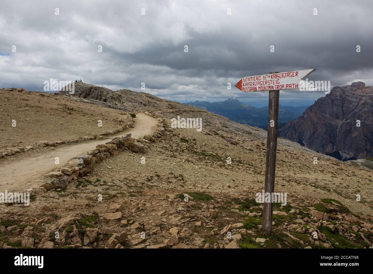 Ce chemin a été réalisé par les troupes alpines autrichiennes 'Kaiserjäger' Pendant WW1 Banque D'Images