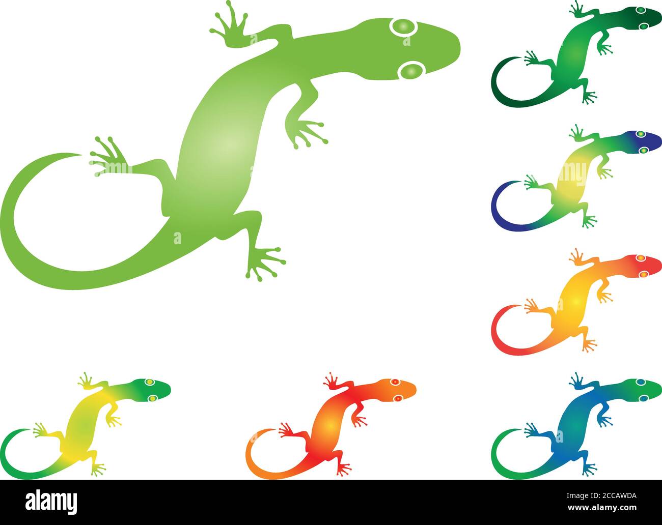 Lézard, gecko, salamandre, animal, le logo Illustration de Vecteur