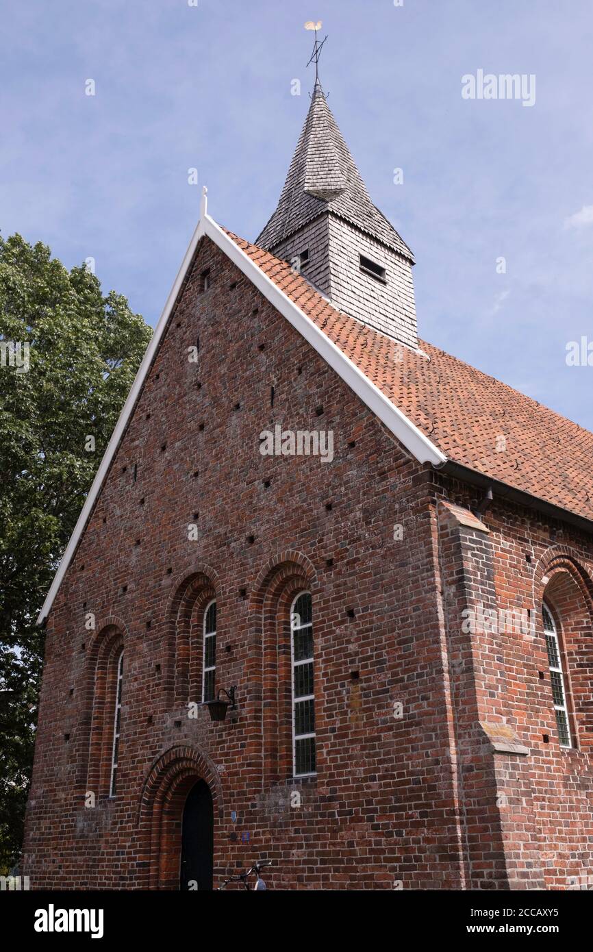 Église réformée du XIIIe siècle à Zweeloo, autrefois dessinée par Vincent van Gogh Banque D'Images