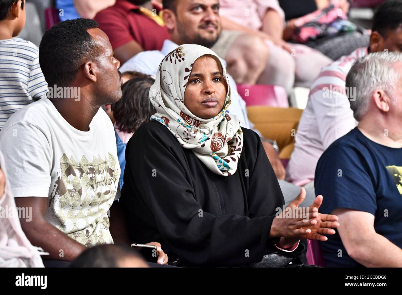 Fans africains. Stade international de Khalifa, Doha, Qatar Banque D'Images