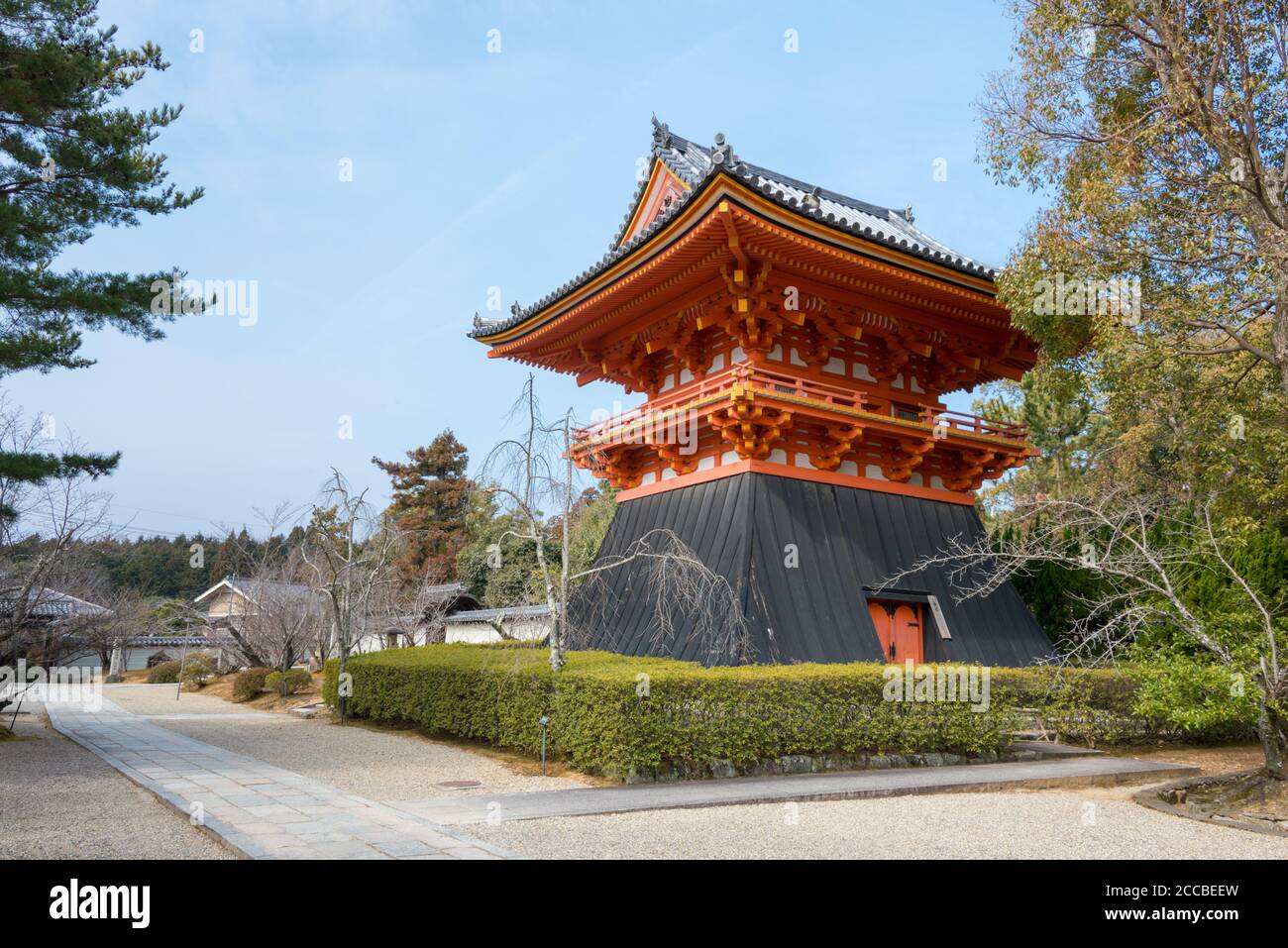 Kyoto, Japon - Temple Ninna-ji à Kyoto, Japon. Il fait partie du site du patrimoine mondial de l'UNESCO. Banque D'Images