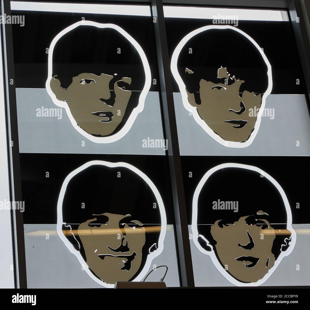 Œuvres d'art Beatles, Liverpool Banque D'Images