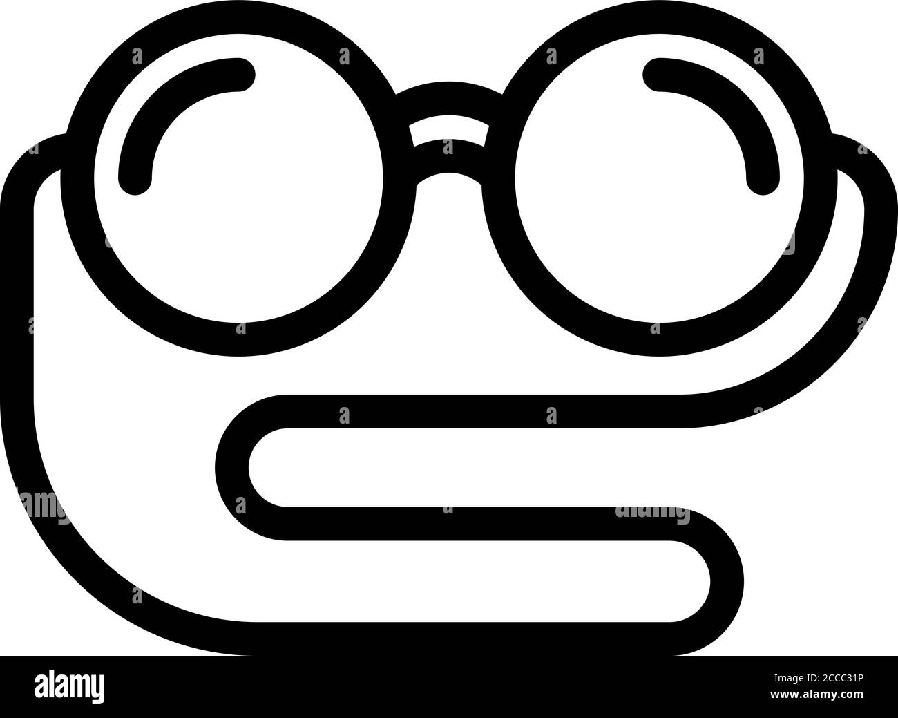 Lunettes pour homme senior icône, style contour Illustration de Vecteur