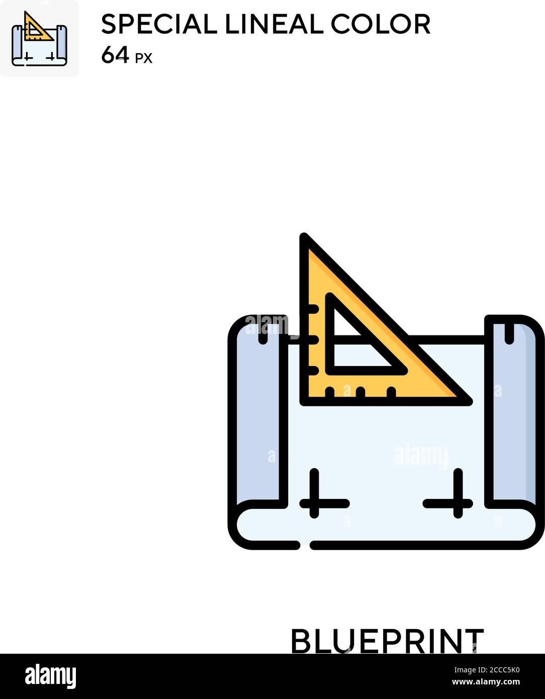 Icône de couleur spéciale Blueprint. Modèle de conception de symbole d'illustration pour élément d'interface utilisateur Web mobile. Pictogramme moderne de couleur parfaite sur contour modifiable. Illustration de Vecteur