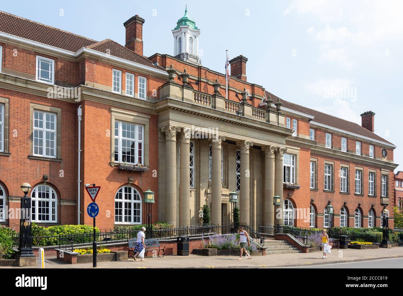 The Town Hall (Nuneaton & Bedworth Borough Council), Coton Road, Nuneaton, Warwickshire, Angleterre, Royaume-Uni Banque D'Images
