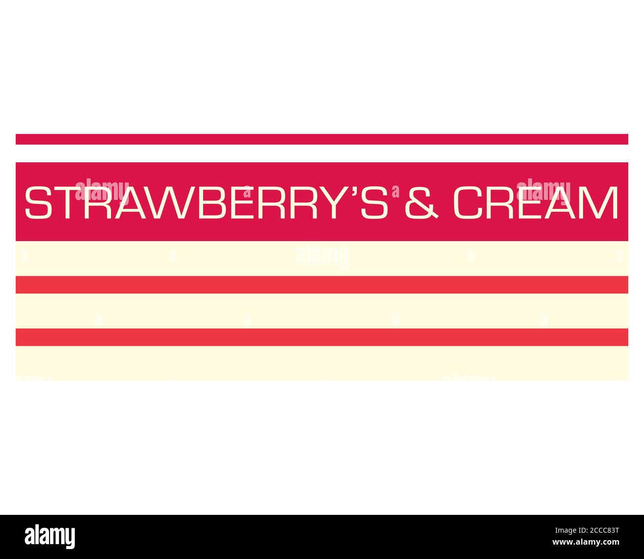 Motif Strawberrys et Cream Vector sur fond blanc Illustration de Vecteur