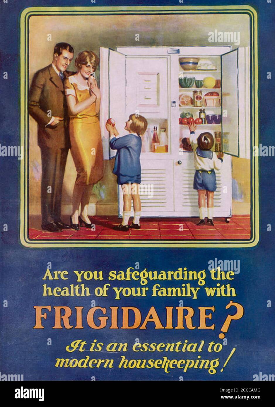 Publicité FRIGIDAIRE AMÉRICAINE 1929 Photo Stock Alamy