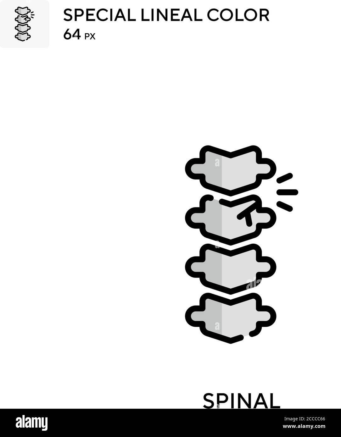 Icône de couleur spéciale de la moelle épinière. Modèle de conception de symbole d'illustration pour élément d'interface utilisateur Web mobile. Pictogramme moderne de couleur parfaite sur contour modifiable. Illustration de Vecteur