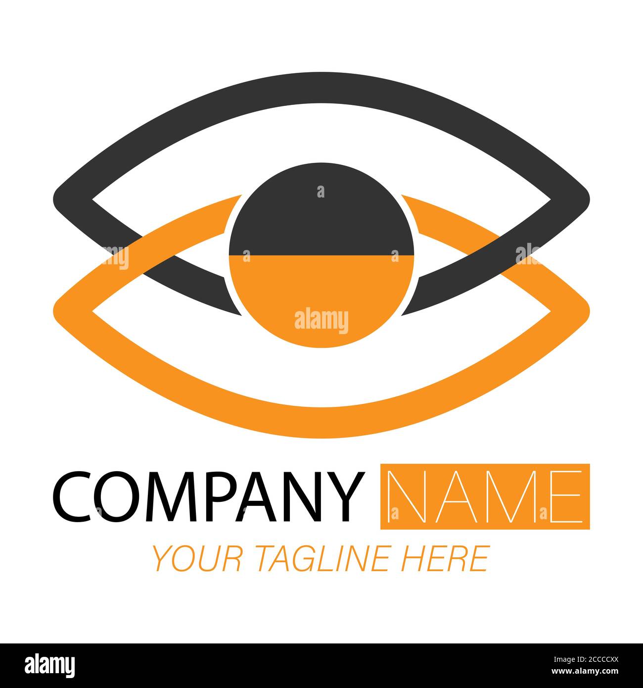 Logo abstrait. Œil abstrait. Illustration vectorielle pour un logo, une icône, un emblème ou un autocollant isolé sur un fond blanc. Illustration de Vecteur