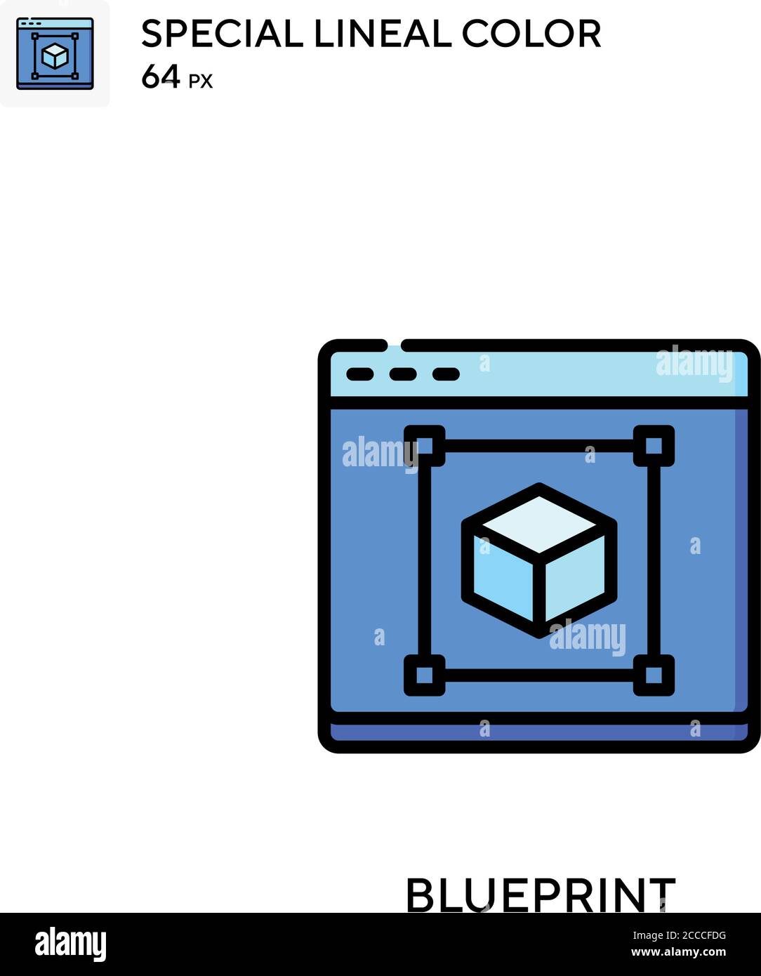 Icône de couleur spéciale Blueprint. Modèle de conception de symbole d'illustration pour élément d'interface utilisateur Web mobile. Pictogramme moderne de couleur parfaite sur contour modifiable. Illustration de Vecteur