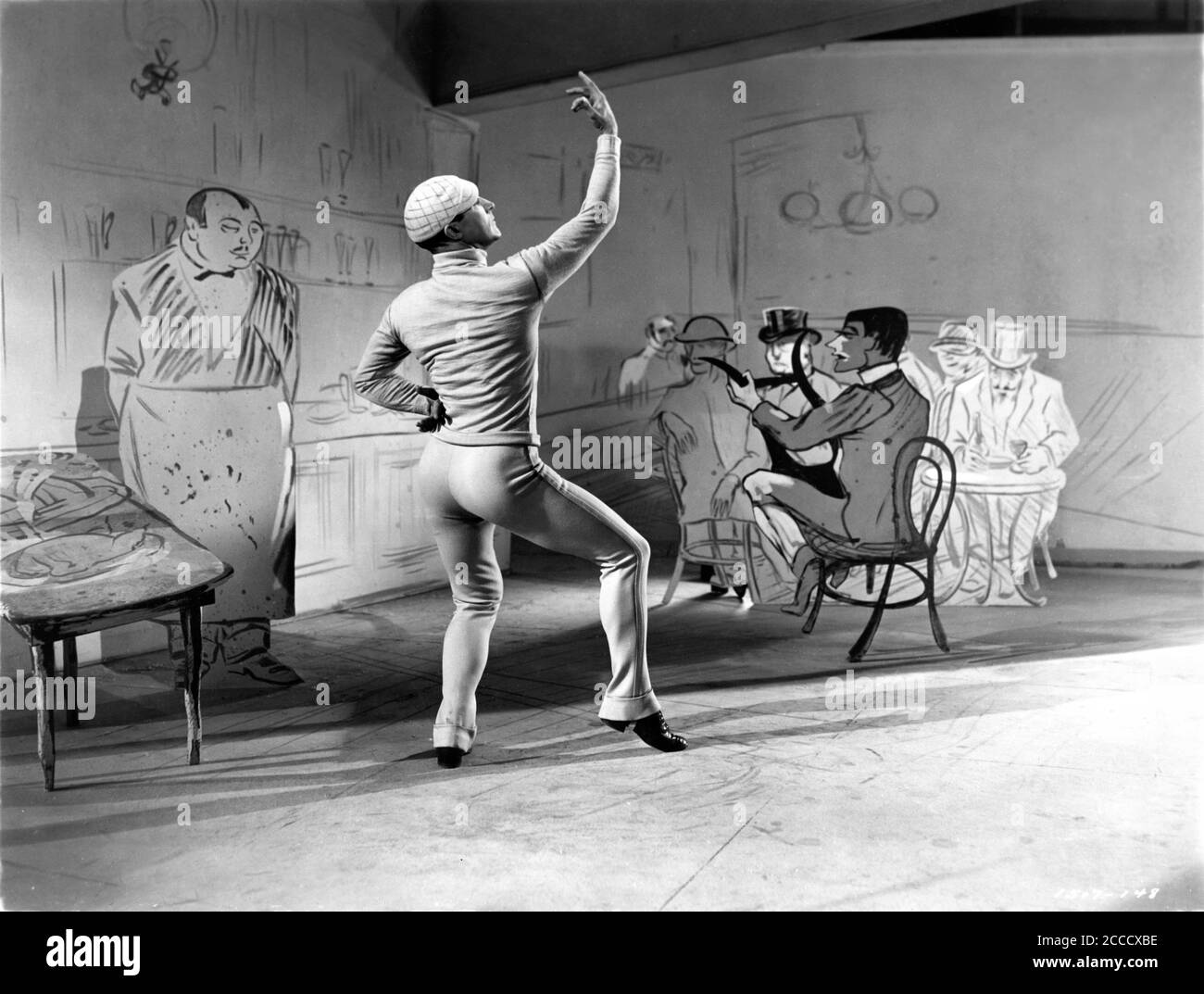 GENE KELLY dansant dans UN AMÉRICAIN À PARIS 1951 réalisateur VINCENTE MINNELLI Story/scénario Alan Jay Lerner musique George Gershwin paroles Le producteur de l'IRA Gershwin Arthur a libéré Metro Goldwyn Mayer Banque D'Images