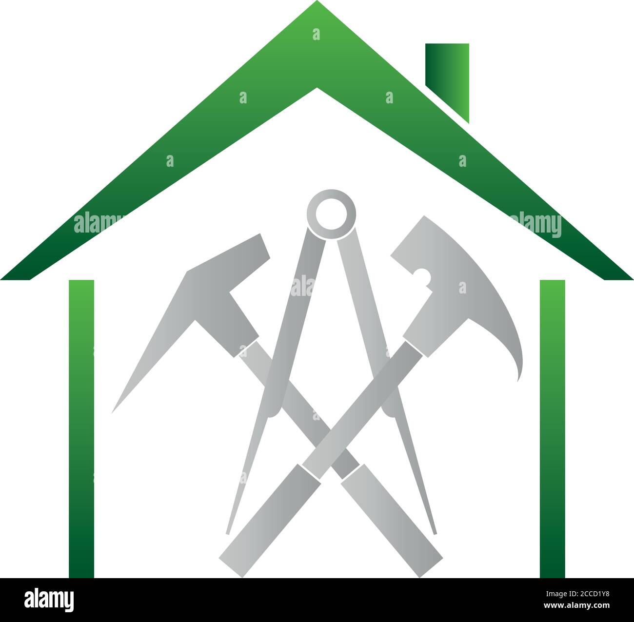 Outils, toit, toit, logo, icône Illustration de Vecteur