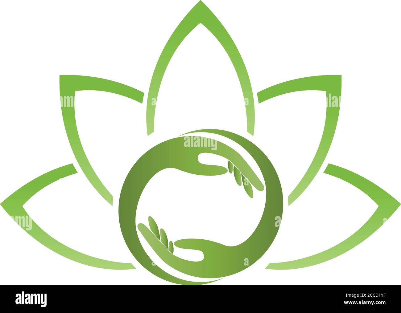 Feuilles, arbre, personnes, mains, naturopathe, logo Illustration de Vecteur