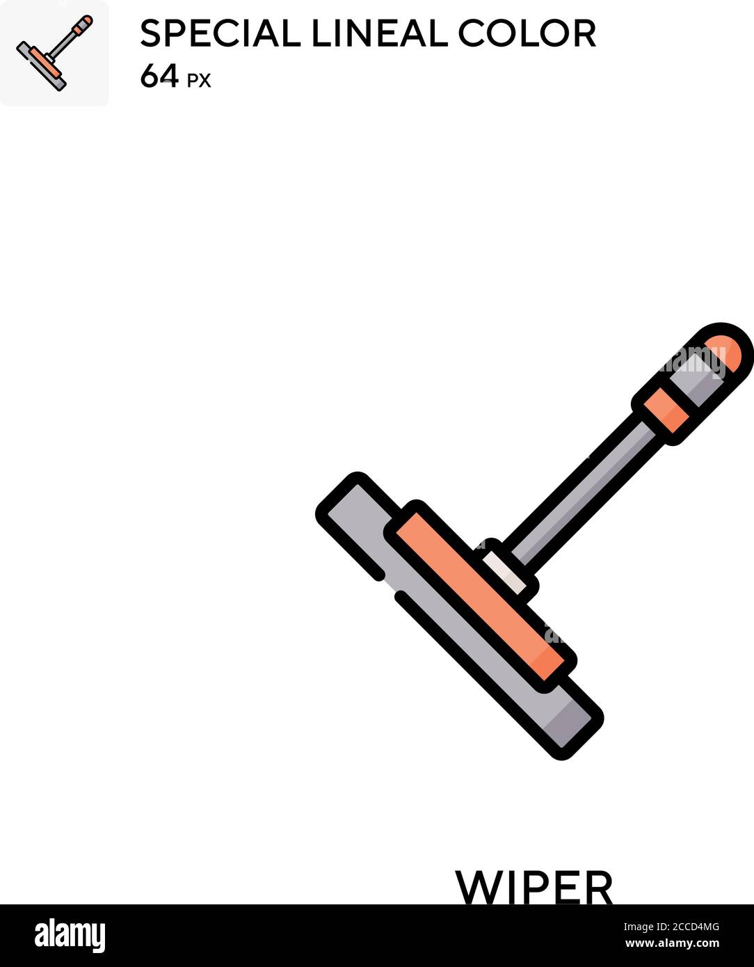 Icône de couleur spéciale du joint d'essuie-glace. Modèle de conception de symbole d'illustration pour élément d'interface utilisateur Web mobile. Pictogramme moderne de couleur parfaite sur contour modifiable. Illustration de Vecteur