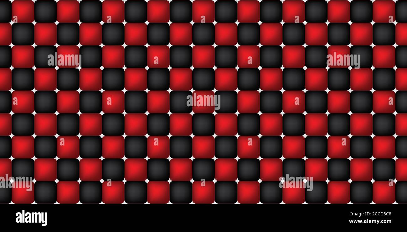 Arrière-plan en forme de cube 3D rouge et noir abstrait Banque D'Images