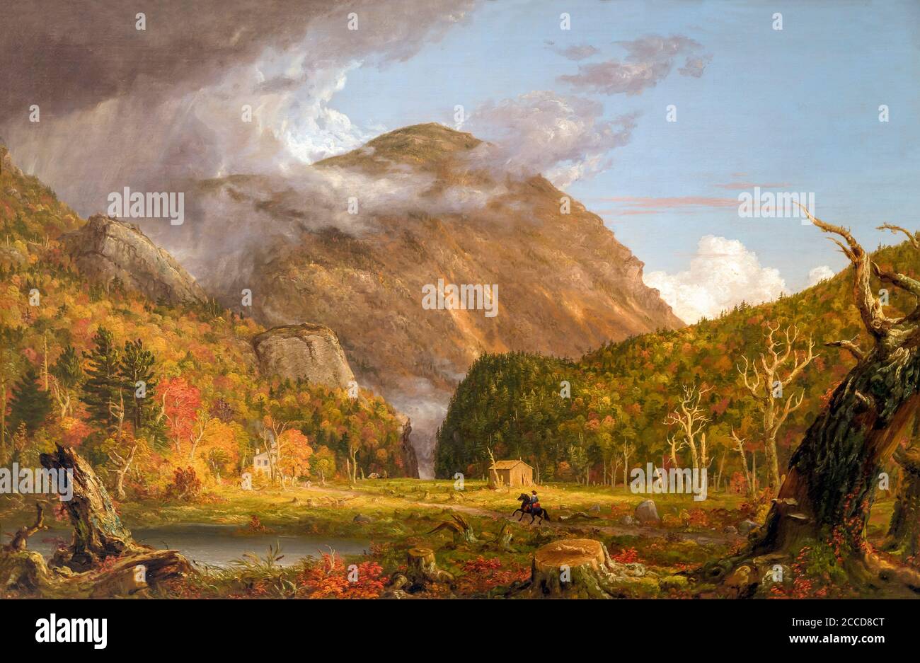 Vue sur le col de la montagne appelé le Notch des White Mountains, Crawford Notch, Thomas Cole, 1839, National Gallery of Art, Washington DC, USA, N Banque D'Images