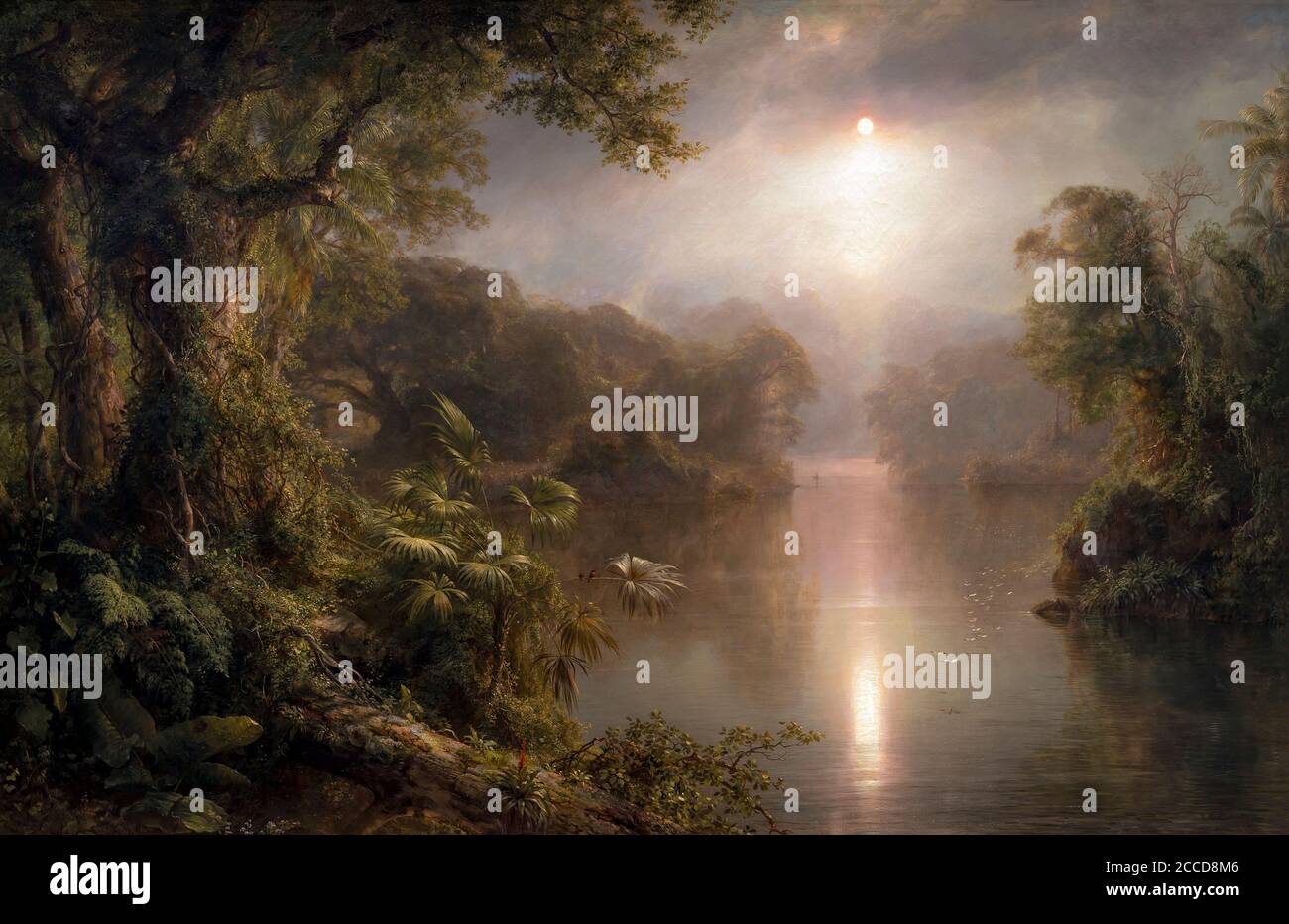 El Rio de Luz, La Rivière de lumière, Frederic Edwin Church, 1877, National Gallery of Art, Washington DC, USA, Amérique du Nord Banque D'Images