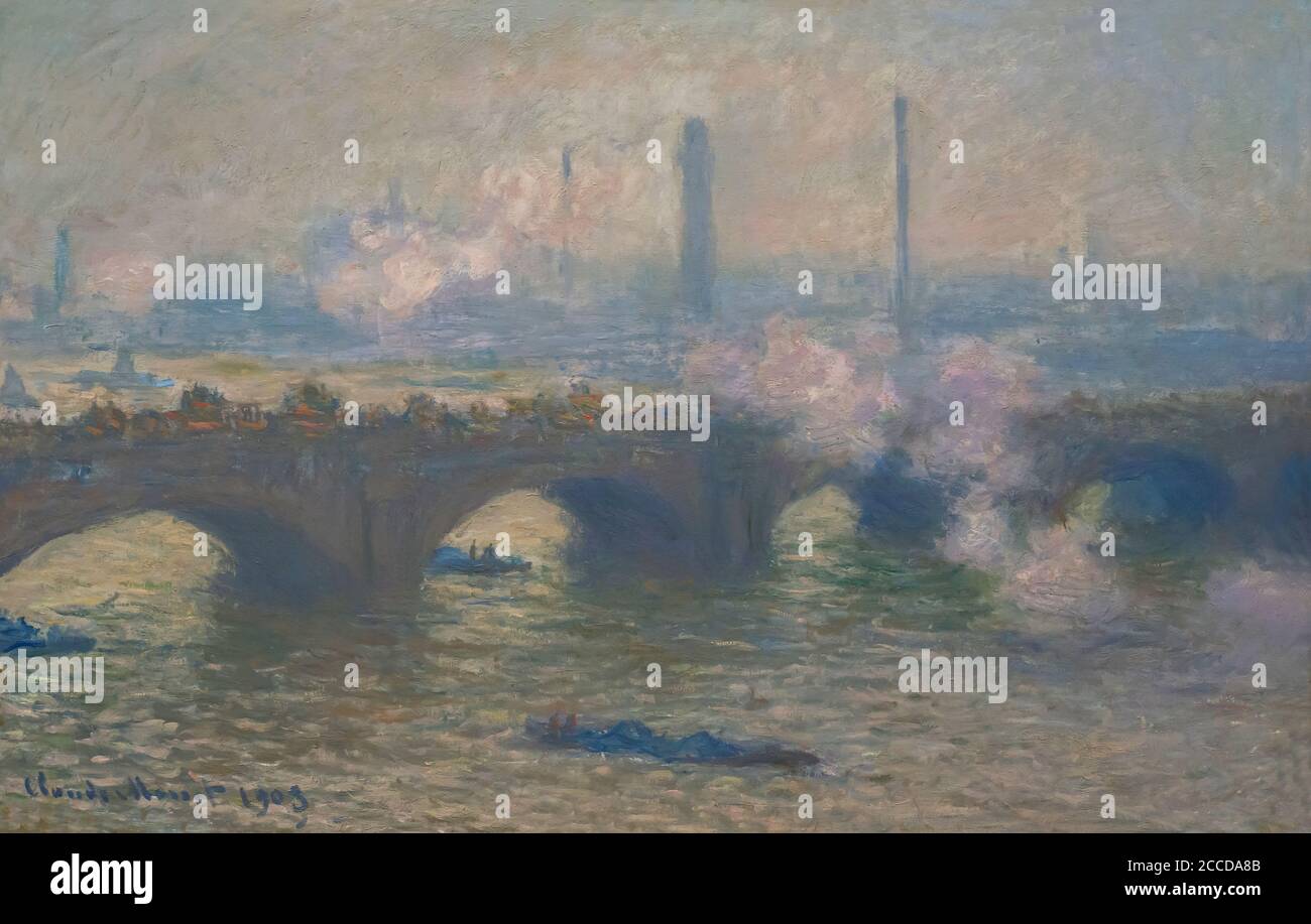 Waterloo Bridge, Jour gris, Claude Monet, 1903, National Gallery of Art, Washington DC, USA, Amérique du Nord Banque D'Images