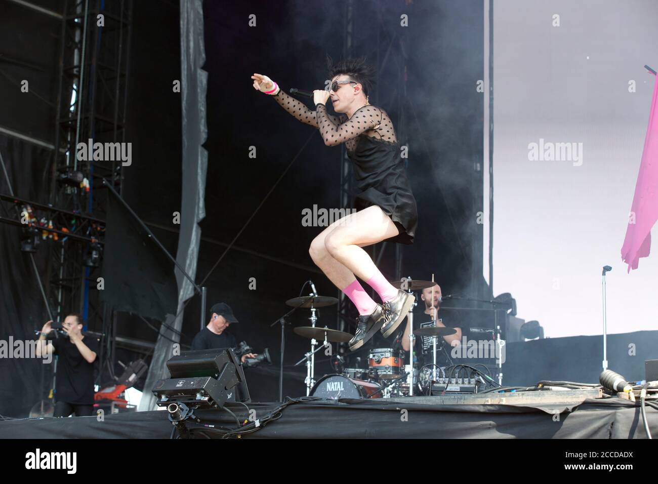 25.8.2019 Richfield Avenue Reading Berkshire UK Yungblud se produit sur le scène principale le troisième jour au festival de lecture Banque D'Images