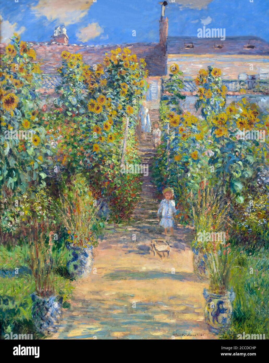 Le jardin de l'artiste à Vétheuil, Claude Monet, 1880, National Gallery of Art, Washington DC, USA, Amérique du Nord Banque D'Images