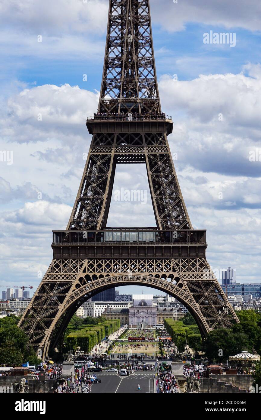 Tour Eiffel du trocadéro Banque D'Images