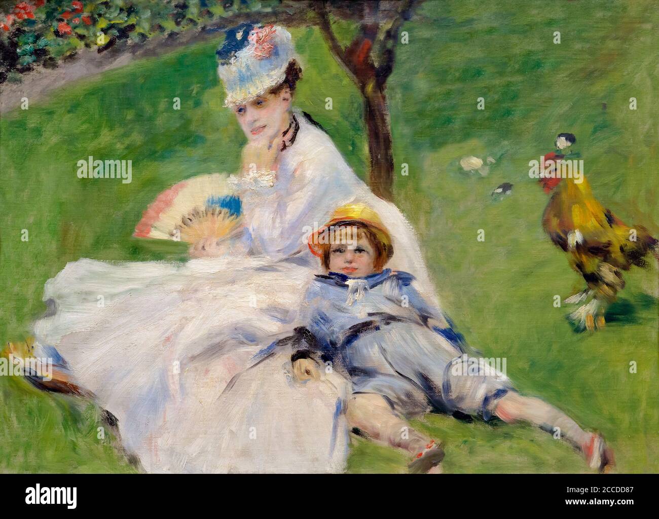 Madame Monet et son fils, Auguste Renoir, 1874, National Gallery of Art, Washington DC, USA, Amérique du Nord Banque D'Images