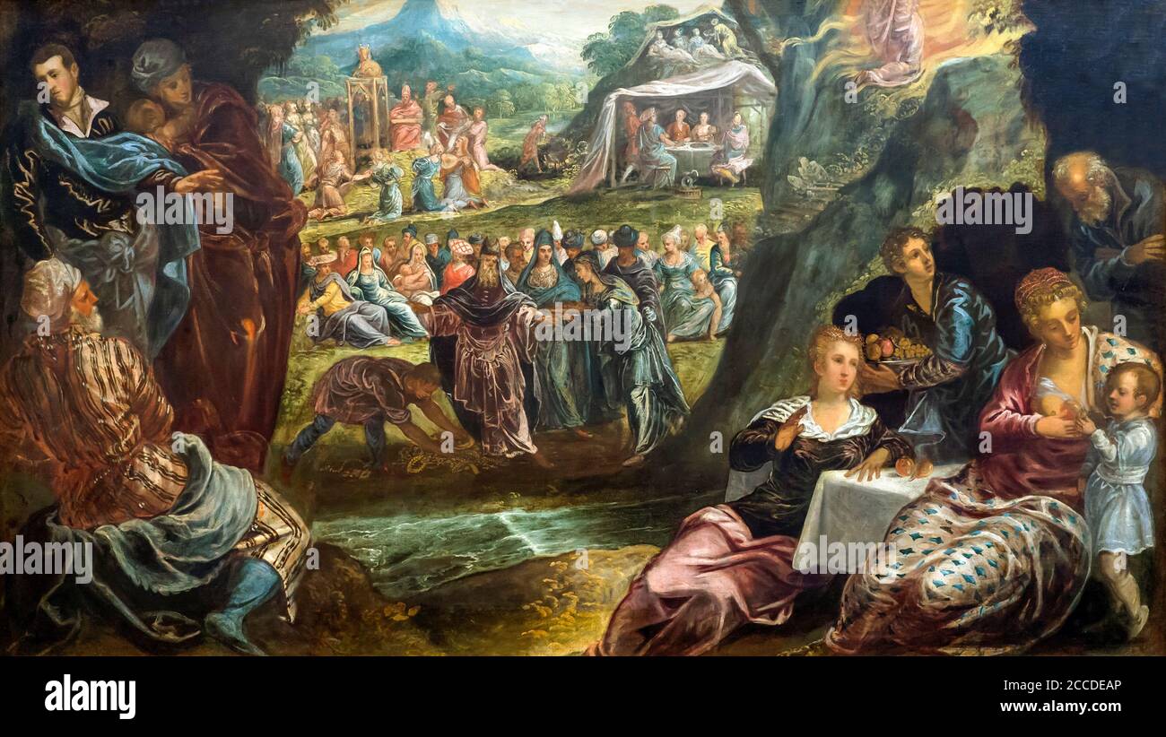 L'adoration du veau d'or, Jacopo Tintoretto, 1560, National Gallery of Art, Washington DC, USA, Amérique du Nord Banque D'Images