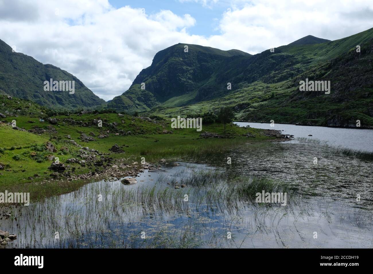 Marcher le Gap de Dunloe dans notre Kerry Randonnée en 2019 Banque D'Images