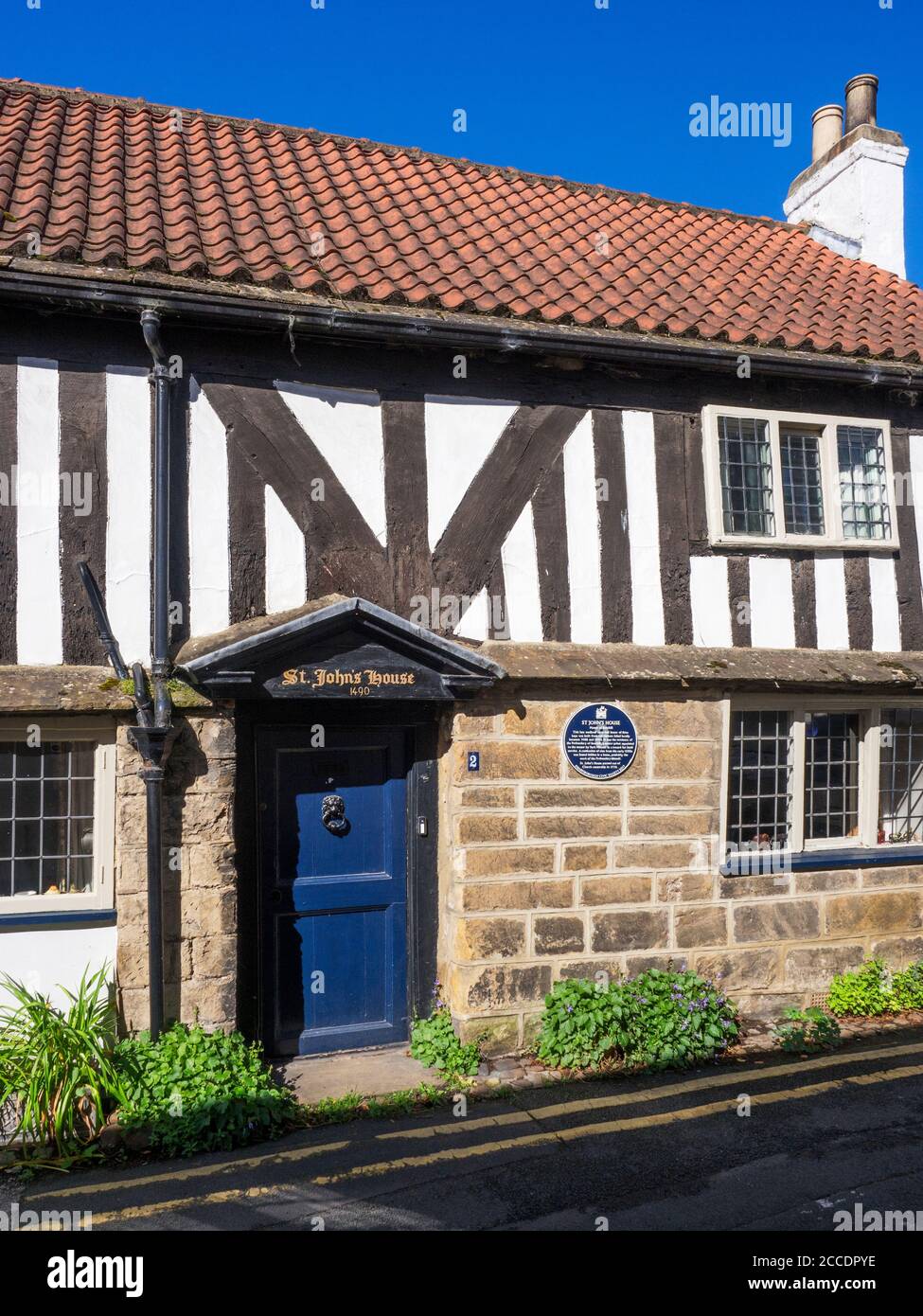 St Johns House, bâtiment classé en bois sur Church Lane Dans Knaresborough North Yorkshire, Angleterre Banque D'Images