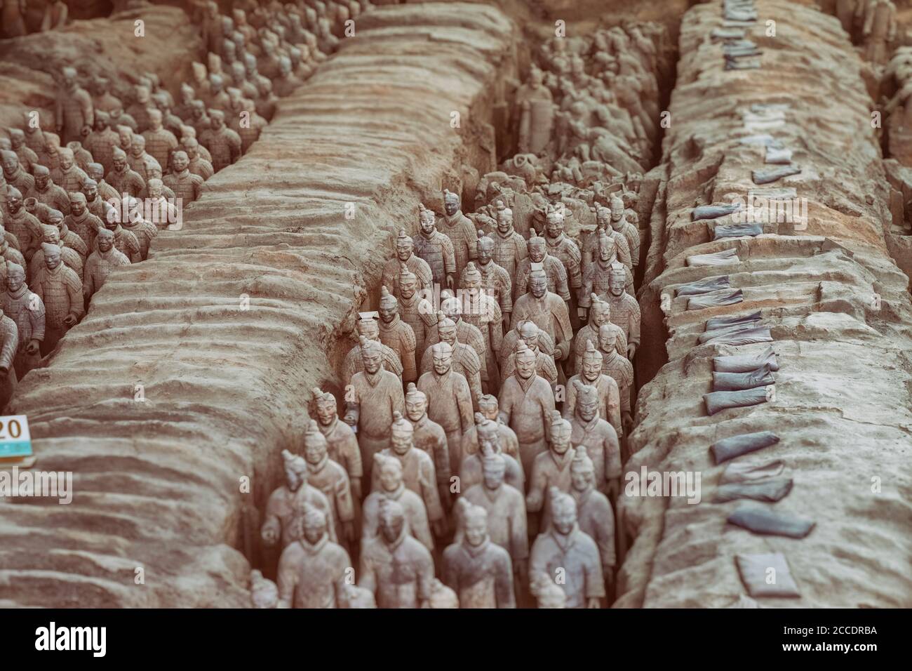 Photo des statues de l'armée de terre cuite en Chine Xian Banque D'Images