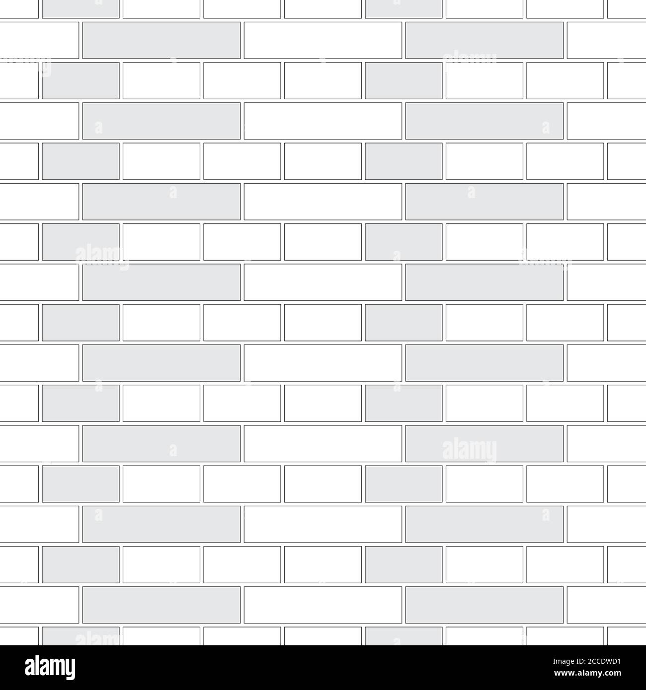 Motif sans couture à texture briqueteuse. Aspect décoratif de la brique anglaise. Conception de maçonnerie en blocs. Illustration vectorielle monochrome transparente. Illustration de Vecteur