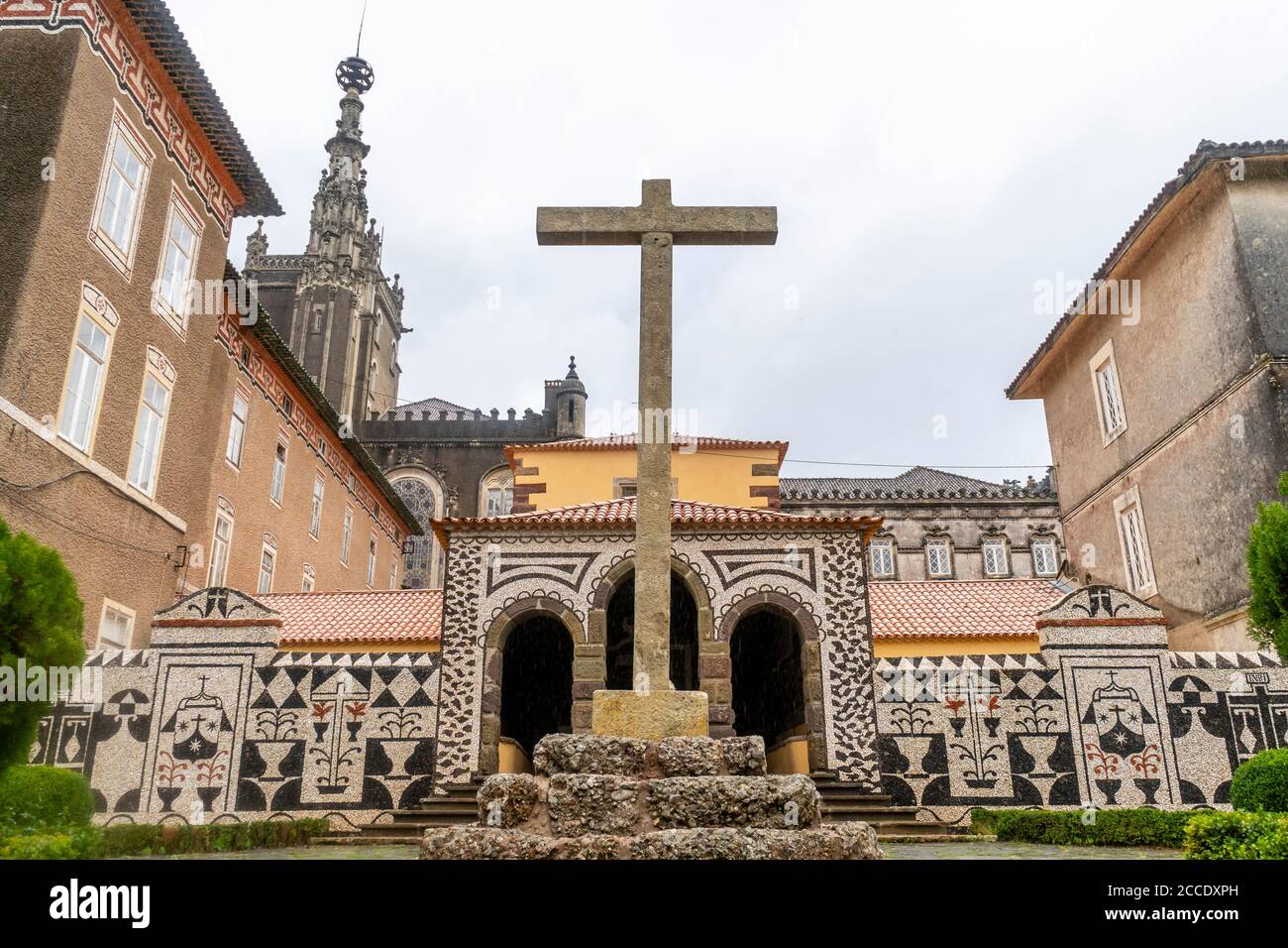 Hôtel de luxe entouré d'un beau jardin, Mealhada, Serra do Bussaco, Portugal Banque D'Images
