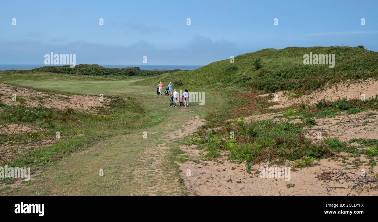 WAUN -y - mer - KENFIG - PAYS DE GALLES 21 AOÛT : parcours de golf Pyle & Kenfig, Bridgend, pays de Galles le 21 août 2020. Photo de Gary Mitchell Banque D'Images