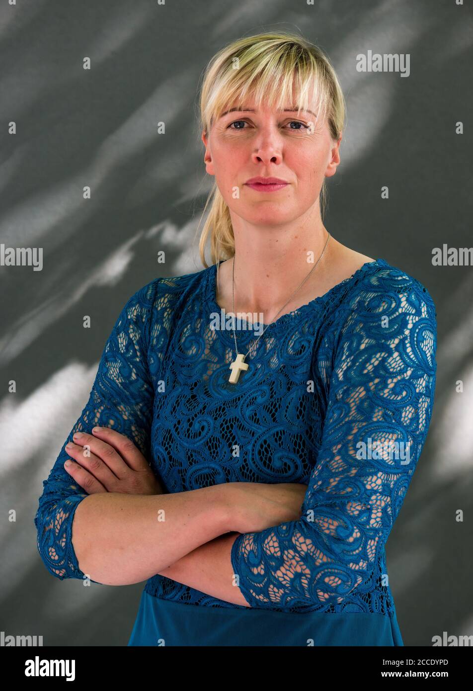 Edinburgh International Book Festival, Écosse, Royaume-Uni : Heida Ásgeirsdóttir, éleveur de moutons islandais et ancien mannequin et membre adjoint de l'Althing Banque D'Images