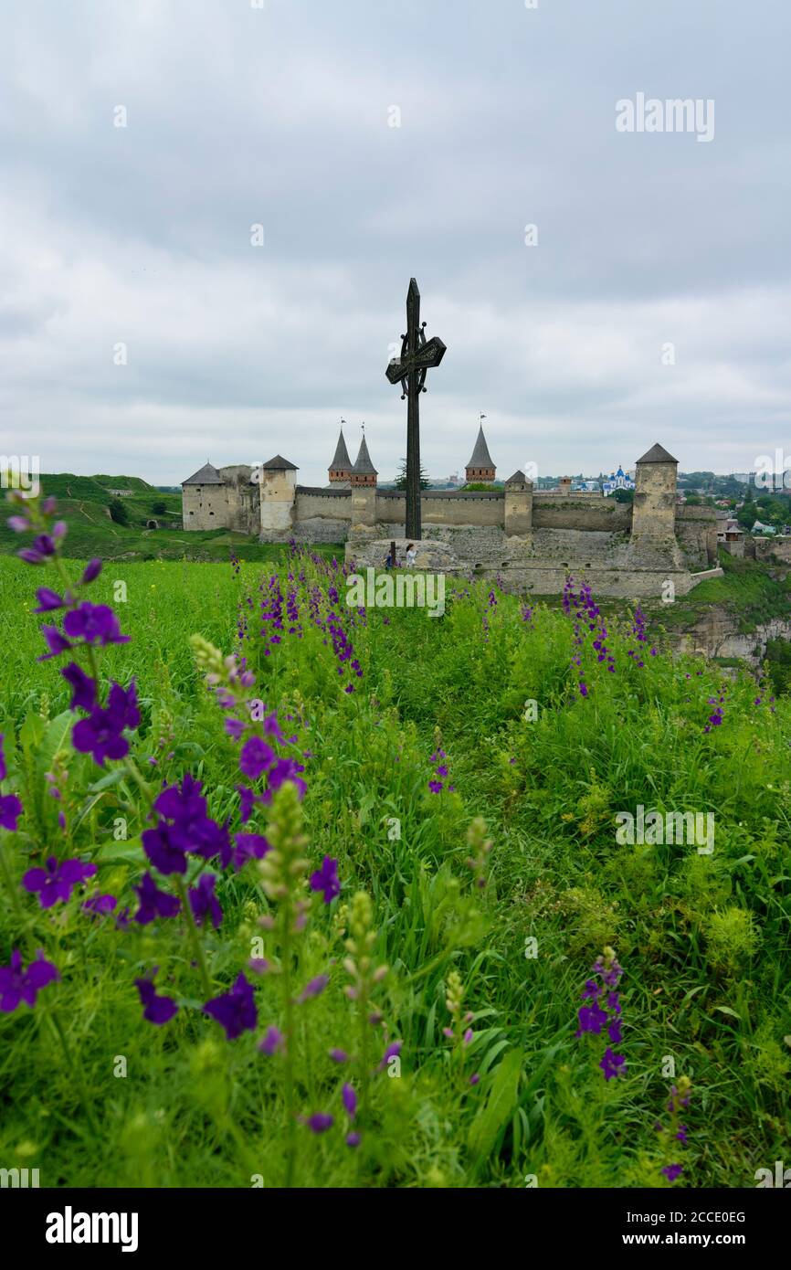 Kamianets-Podilskyi (Kamyanets-Podilsky, Kamynets), Château de Khmelnytskyi Oblast, Ukraine Banque D'Images