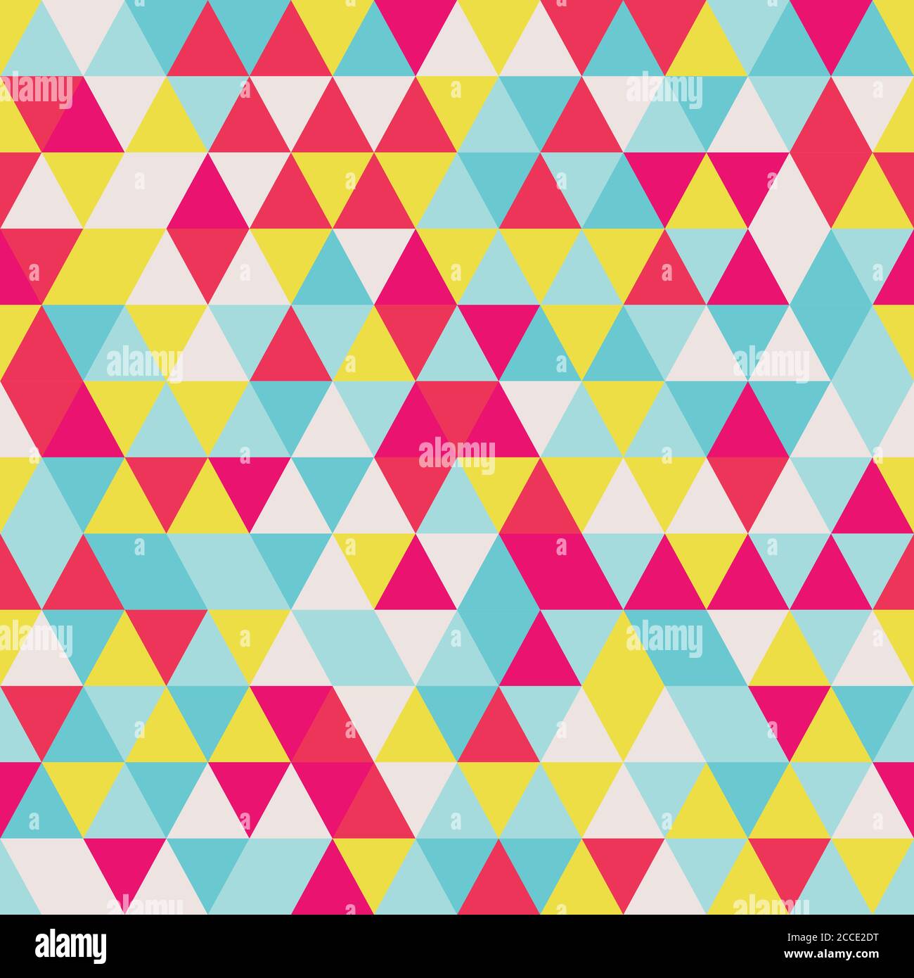Motif géométrique sans couture avec triangles colorés, design rétro, illustration vectorielle Illustration de Vecteur