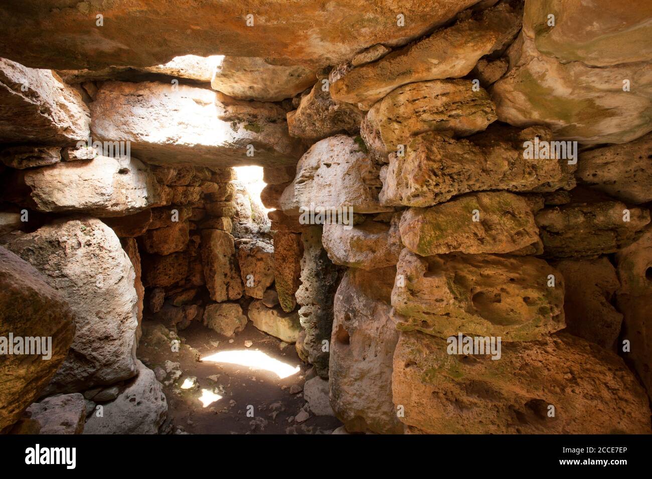 Espace de vie (couvert), Talati de Dalt, Minorque Banque D'Images