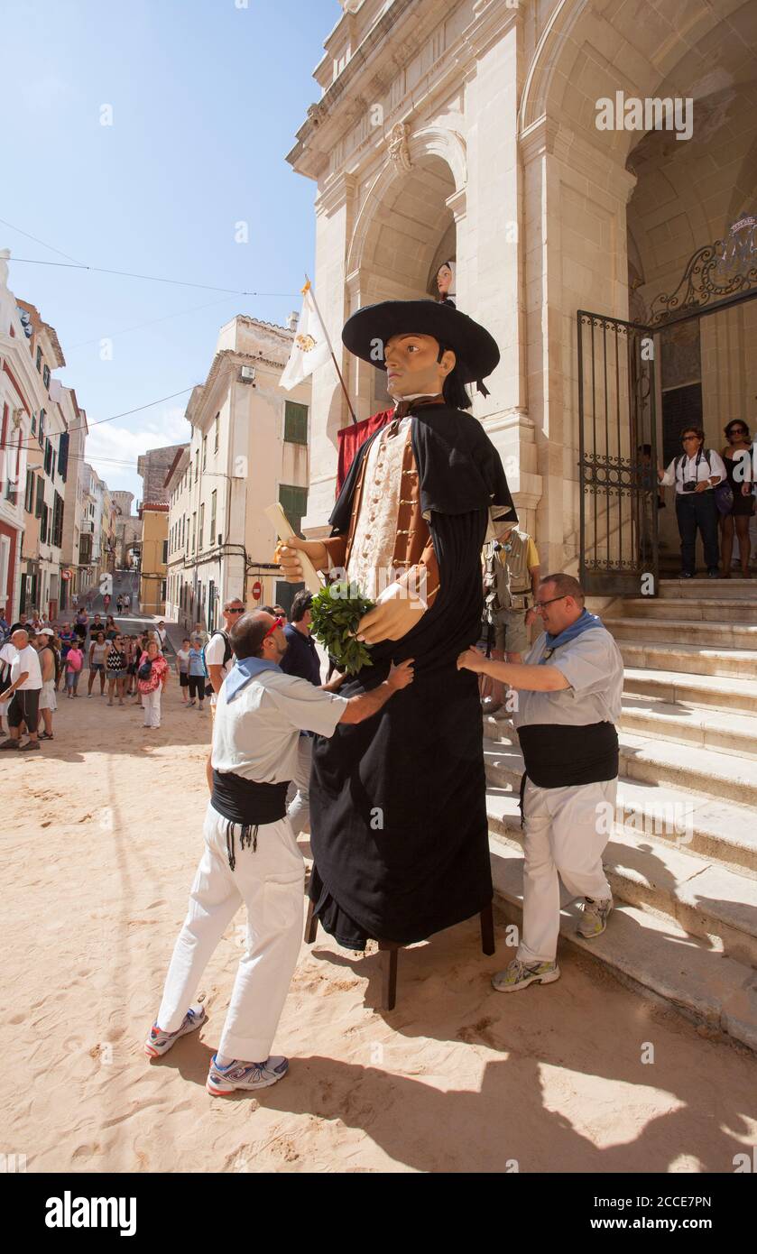 Festival en l'honneur du Saint patron (Mare de Deu de Gracia) de Mao, Minorque Banque D'Images