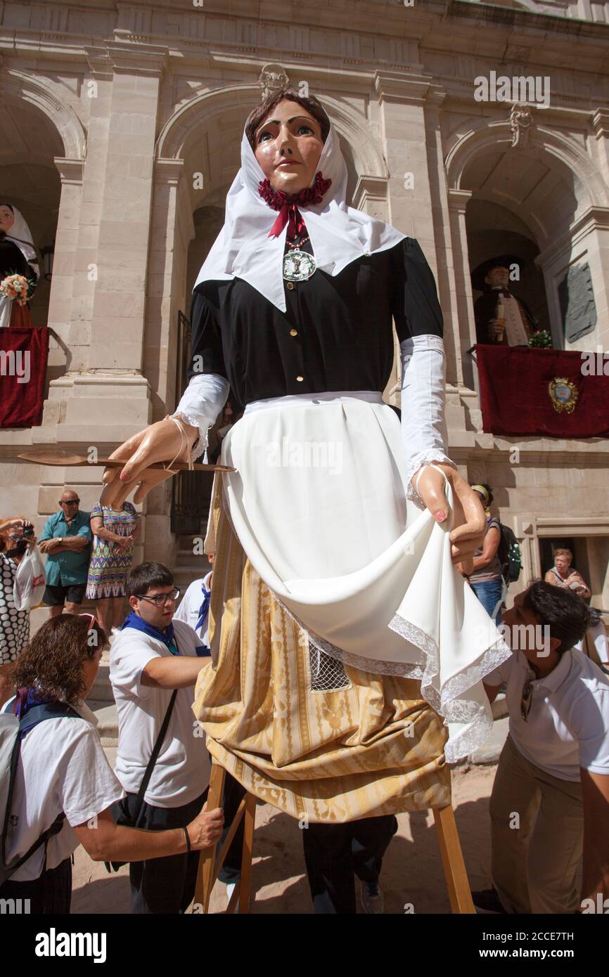 Festival en l'honneur du Saint patron (Mare de Deu de Gracia) de Mao, Minorque Banque D'Images