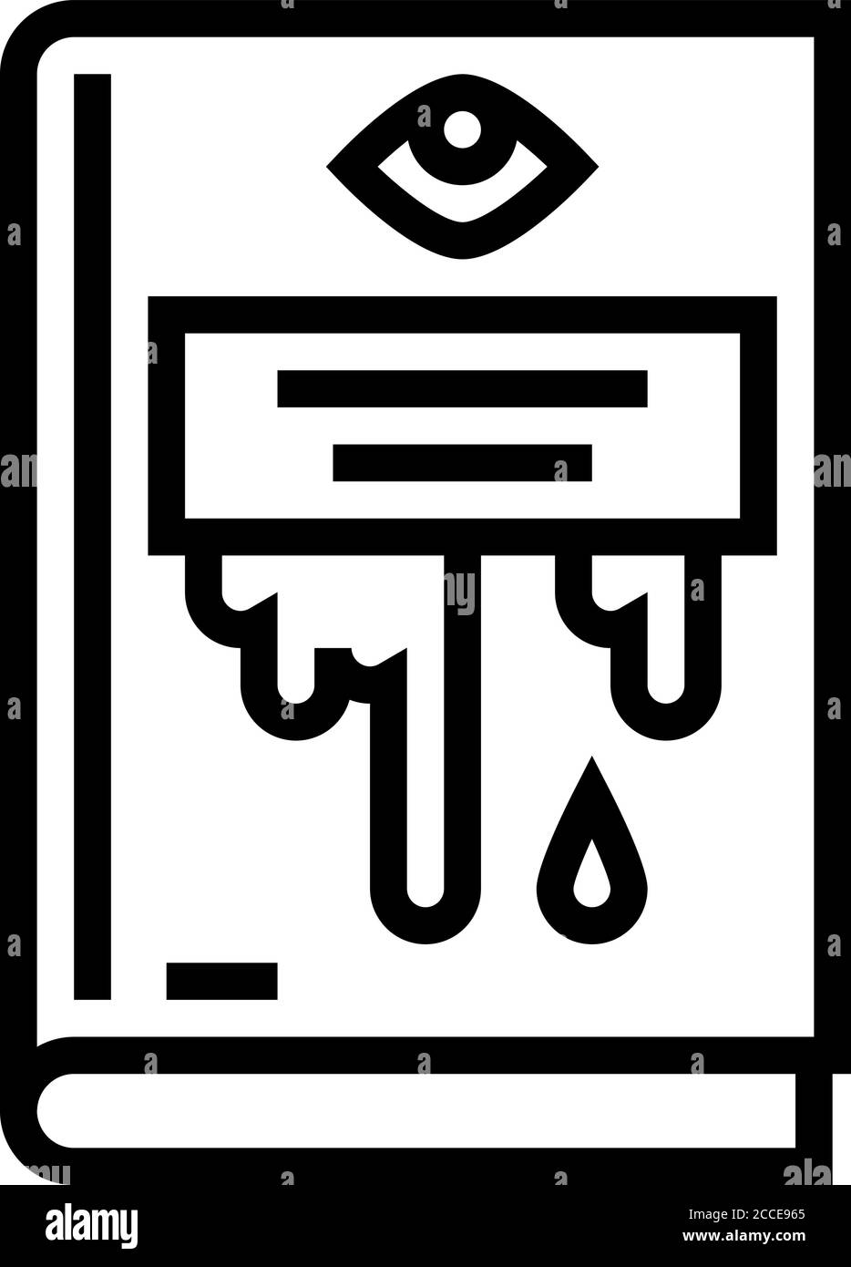 illustration vectorielle de l'icône de la ligne de genre horreur Illustration de Vecteur