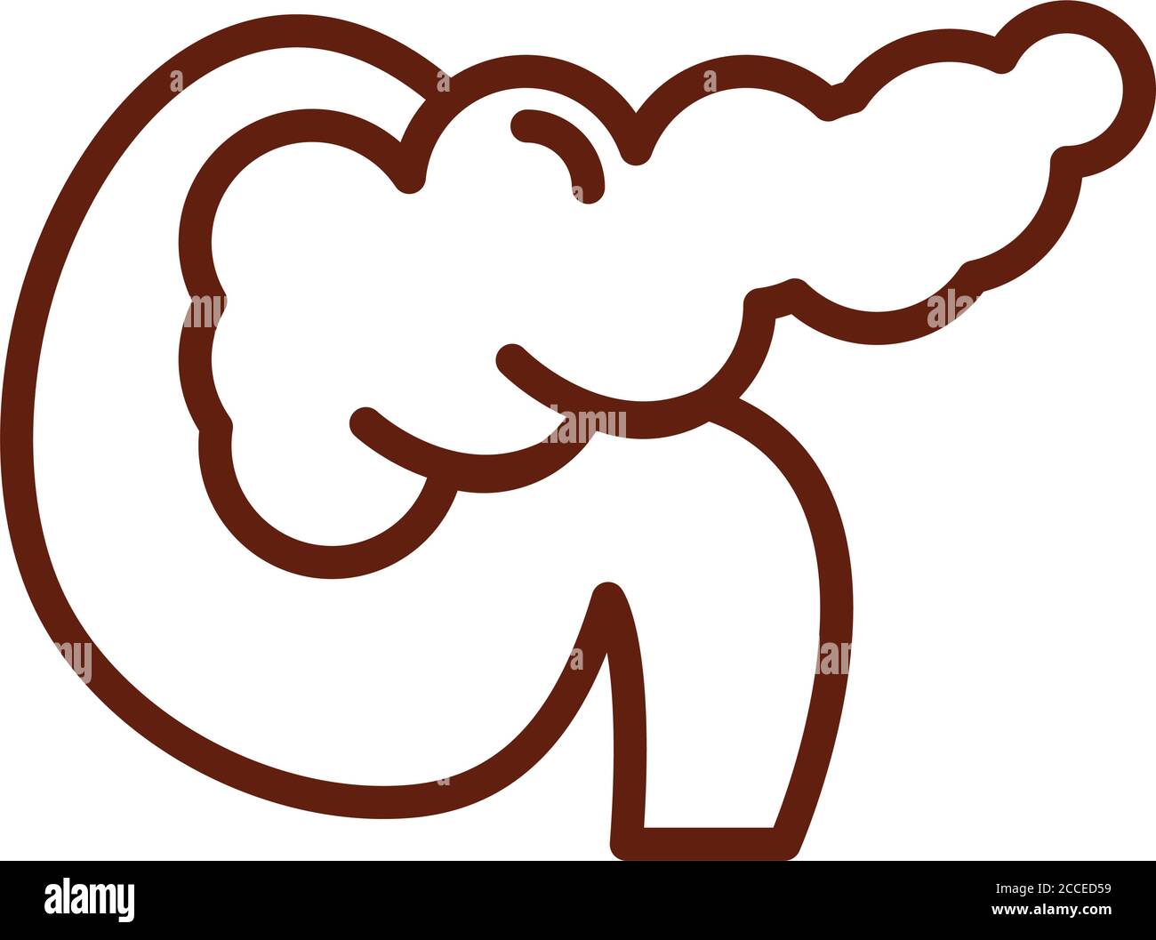 corps humain pancréas anatomie organe santé ligne icône style vecteur illustration Illustration de Vecteur