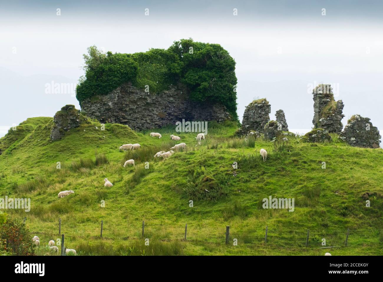 Knock Castle Burg Ruine auf der Isle of Skye Banque D'Images