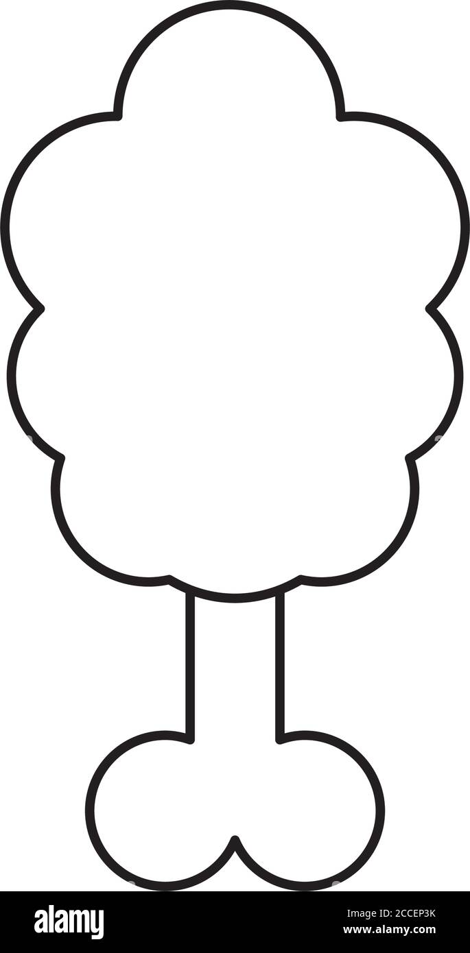 icône de cuisse de poulet sur fond blanc, style de ligne, illustration vectorielle Illustration de Vecteur