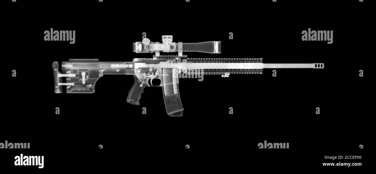 Fusil AR15, rayons X. Banque D'Images