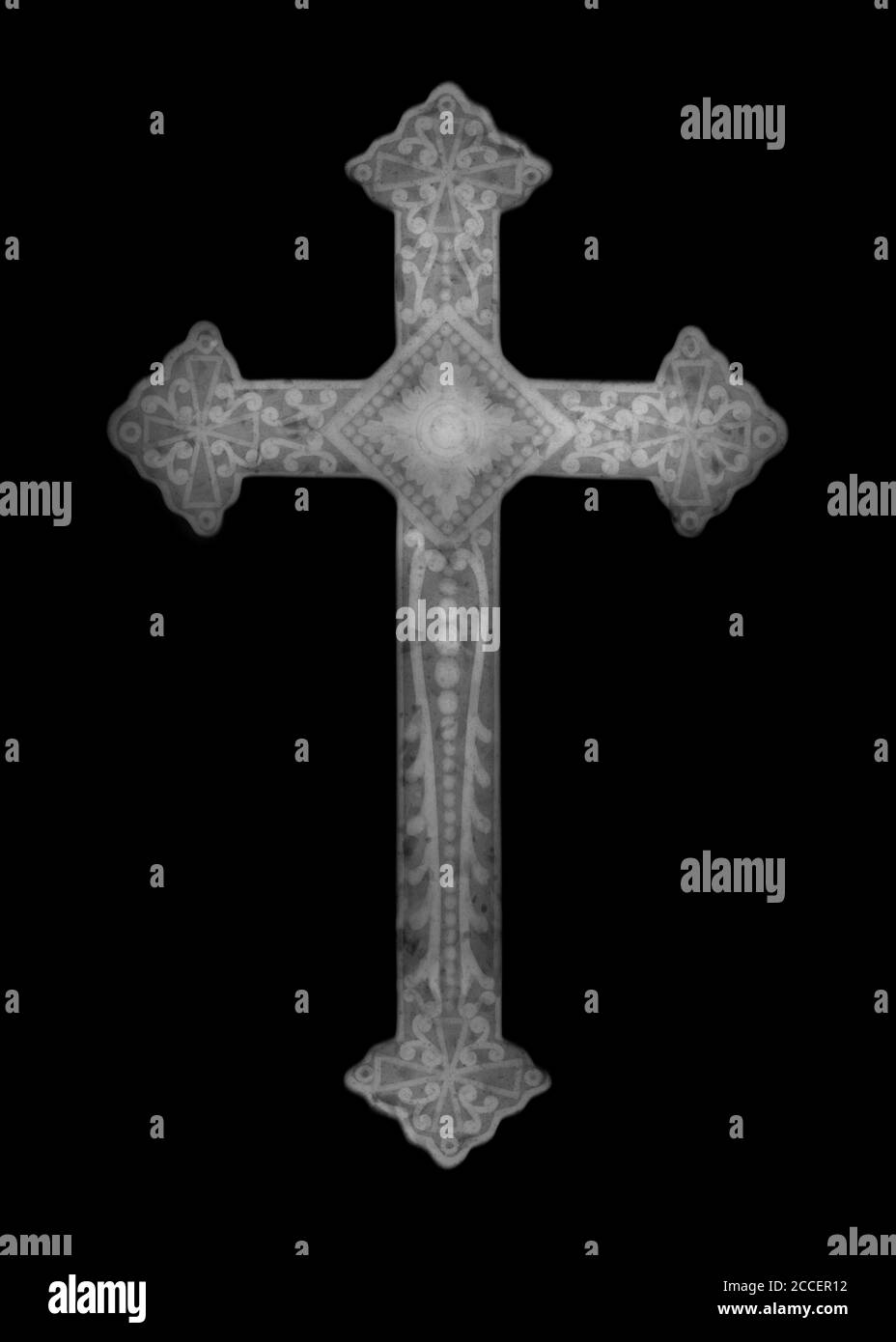 Crucifix, rayons X. Banque D'Images