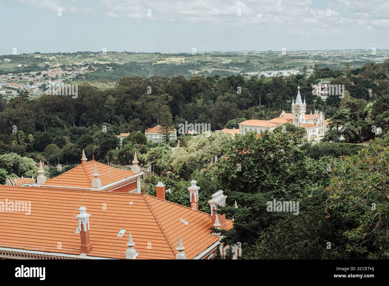 Vue aérienne de Sintra et des environs Banque D'Images